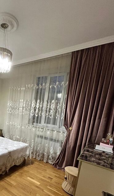 parda tül: Pərdə tək tərəfli əla vəziyyətdə tülü ilə birgə qiymətdə endirim