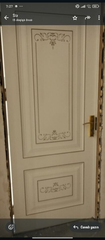 Bunker qapıları: İşlənmiş Otaq qapısı 90x200 sm Şəbəkə ilə, Zəmanətsiz, Ödənişli quraşdırma, Ödənişli çatdırılma