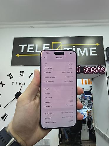 iphone şunuru: IPhone 15 Pro Max, 256 GB, Blue Titanium, Zəmanət, Simsiz şarj, Face ID — 3