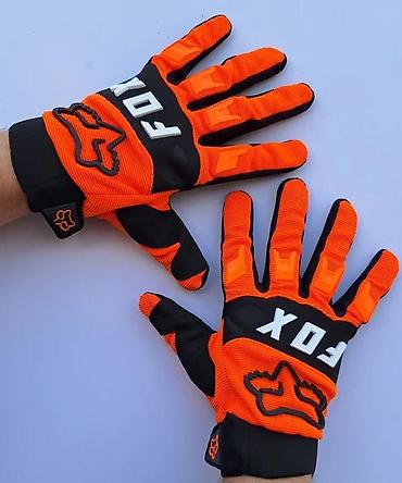 Oprema za bicikliste: FOX motocross/riderske rukavice – narandžasto/crne - Gornji deo od — 2