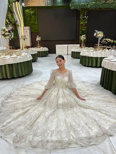 Свадебные платья: ❗Акция прокат и на продажу - Силуэт: пышная балльная юбка с длинным — 7