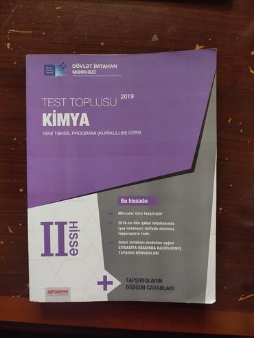 kimya test toplusu pdf: Kimya test topluları 1,2 ci hissə
