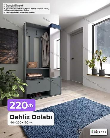 Ev və bağ: Dəhliz dolabı – 40×200×120 sm - Material: laminat 18 mm - Rəng — 1