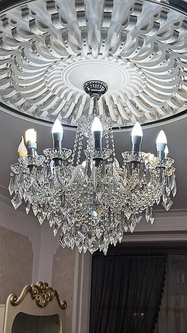 roza: Çılçıraq, 8 lampa, Xrustal — 1