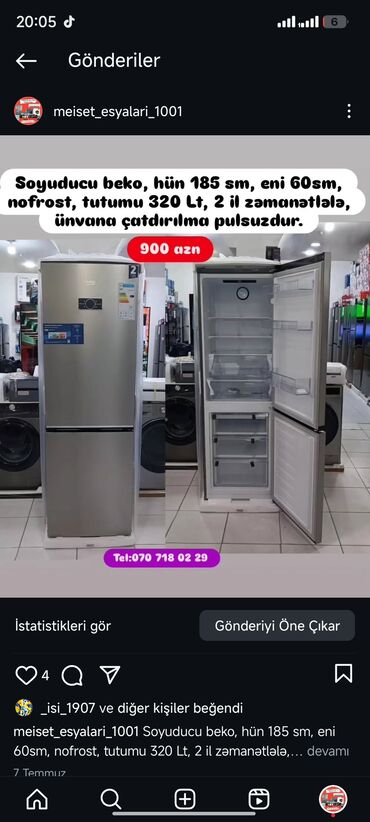 Soyuducular: Soyuducular anbardan satiş.WhatsaApp-a yazin.Modellərin qimətlərini — 54