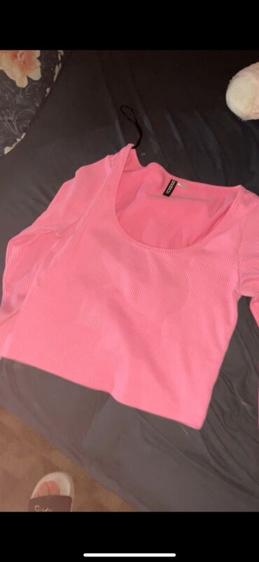 crop top new yorker: One size, Lycra, Single-colored, color - Pink