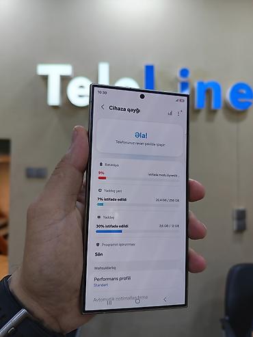 Mobil telefonlar: Samsung Galaxy S24 Ultra, 256 GB, rəng - Boz, Sensor, Barmaq izi, Simsiz şarj — 2