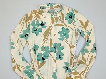 beżowa bluzki z długim rękawem: Koszula Damska, H&M, XS, stan - Idealny