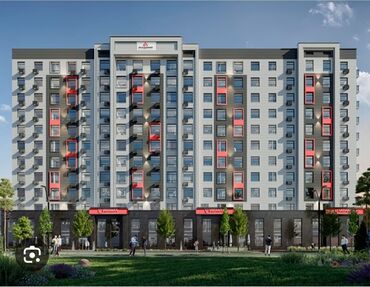 каракол квартира продаю: 1 комната, 45 м², Элитка, 12 этаж, ПСО (под самоотделку)