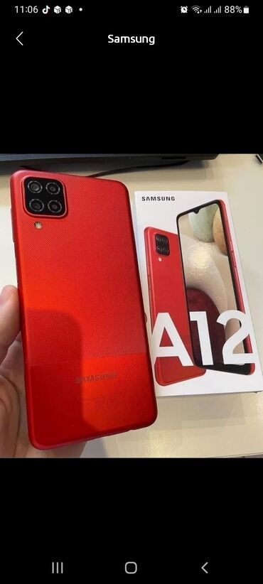 samsung i620: Samsung Galaxy A12, 64 ГБ, цвет - Красный, Отпечаток пальца