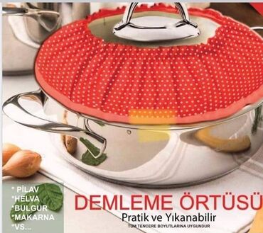 kuxna esyalari: Plov demlemek üçün qapaq papağı
Temiz pambıq
Türkiye istehsalı
