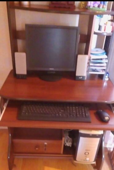 komputer lombard: Ofis kompyuteri Beko kompyuter satılır+ Stolu + rəngli skayner