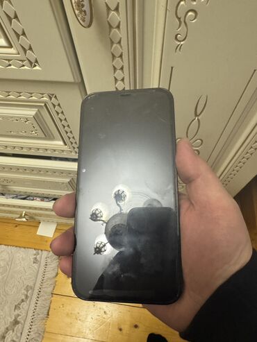 iphone 12 satış: IPhone 12 Pro Max, 128 GB, Pacific Blue, Face ID, Qırıq, Barmaq izi