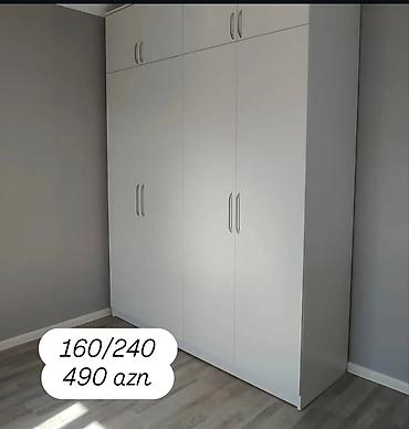 şkaf mebel: 1.6 qapılı paltar dolabı – XMD Mebel - Ölçü: 2.40 × 2 × 47 - Qiymət — 3