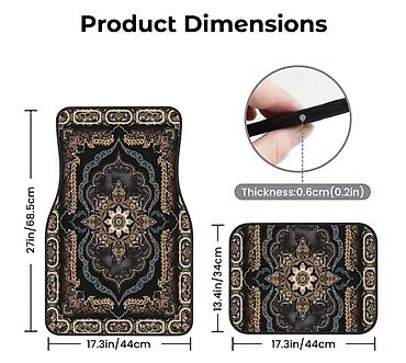 Aksesuarlar və tüninq: Avtomobil üçün döşəmə xalçaları dəsti – 4 hissə - Dəst: 2 ön xalça + — 5