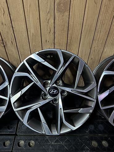 Диски: Литые Диски R 17 Hyundai, Комплект, отверстий - 5, Б/у — 5