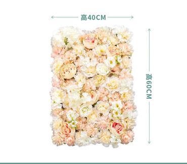 Süni güllər: Dekorativ süni gül paneli – kvadrat modul - Dizayn: sıx çiçək — 34