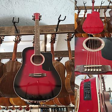 Gitaralar: Elektro akustik gitara Rivertone LD18CEQ Simlərin sayı: 6 Üst: Şam — 1