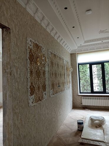 Натяжной потолок: Эвро ремонт баардык турун гипса картон кафель шпаклёвка ламинат обой — 2