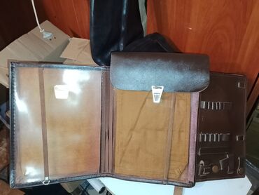 Портфели: Портфель‑органайзер советского образца (кожа/кожзам, коричневый) — 11