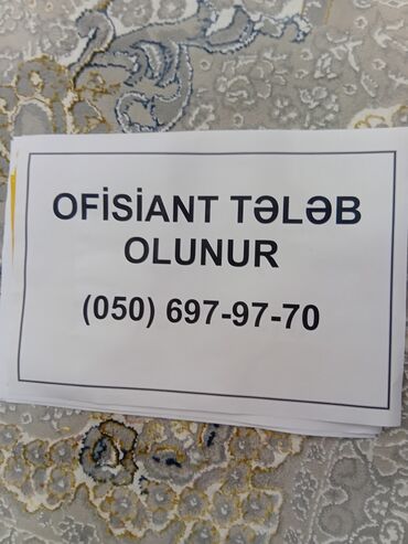 is elanlari sumqayitda: Официант требуется, Ресторан, Любой возраст
