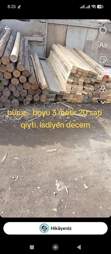 balka: Bürüz (taxta materialı) satılır. Xüsusiyyətlər: - Uzunluq: 3 metr - — 2