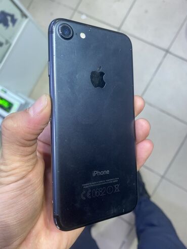 чехлы для телефон: IPhone 7, Колдонулган, 32 ГБ, Кара, Коргоочу айнек, Каптама, 100 %