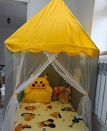Палатки и домики: Детская игровая палатка‑домик - Форма: шатёр/домик 🎪🎪🎪 есть 🩵💛🩷цвете — 6