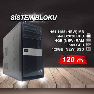 Prosessorlar: Sistem Bloku "Qori DDR3 H61 1155 Pentium G2030” ⭐Tək Sistem Bloku –