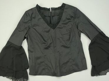 bluzki czarne z długim rękawem: Блуза жіноча, L, стан - Ідеальний
