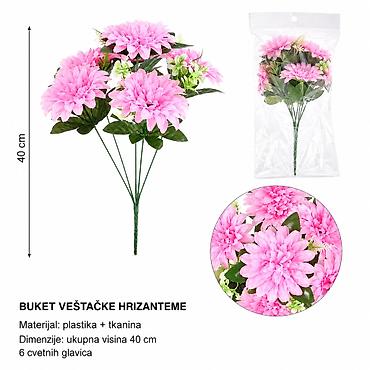 KMT 6 mali roze 711065 – buket veštačke hrizanteme Opis: -