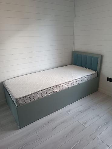 Односпальные кровати: Односпальная кровать, Новый, С мягким изголовьем, длина - 200 см — 2