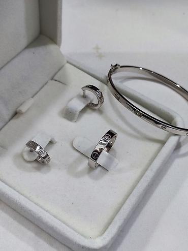Серебряные наборы украшений: Серебряный Набор+ браслет Карьтие Дизайн Италия Серебро 925 пробы — 12
