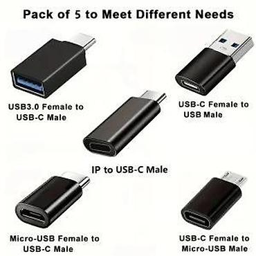 Adapteri za telefone: Adapteri od USB-C do USB 3.0, set od 5 komada NOVO. Opis proizvoda — 8