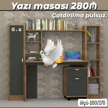 tort sifaris: Для девочки и мальчика, Новый, С выдвижными ящиками, Письменный стол, Без стульев