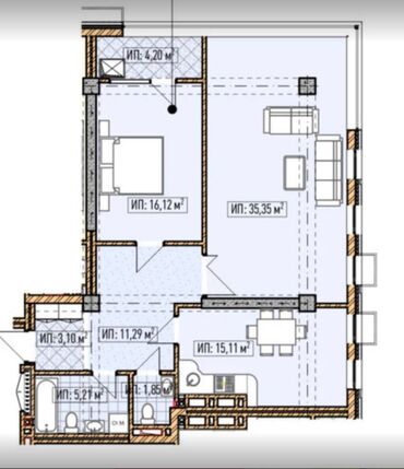 Продажа квартир: 2 комнаты, 90 м², Элитка, 12 этаж, ПСО (под самоотделку)