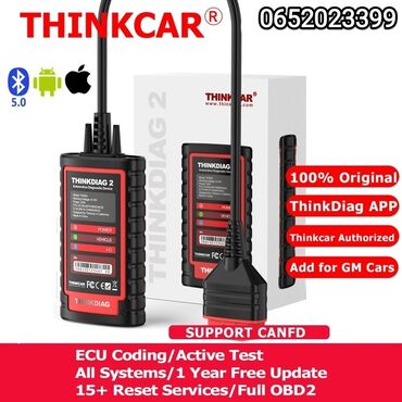 Alati za automobile: THINKCAR Thinkdiag 2 Bluetooth CAN FD OBD2, 1 godina softver, 15 — 2