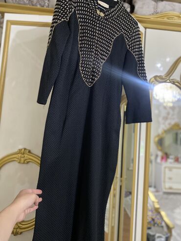 длинное черное платье с разрезом: Вечернее платье, Русалка, Длинная модель, M (EU 38), L (EU 40)