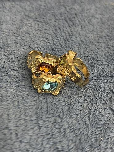 Aksesuarlar: Qızılı rəngdə tənzimlənən üzük dəsti (3 ədəd) - Material: metal — 2