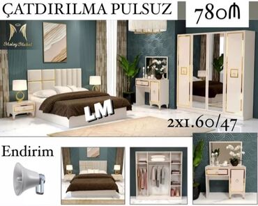 hamam skafi: 2 təknəfərlik çarpayı, Dolab, Termo, 2 tumba, Azərbaycan, Yeni