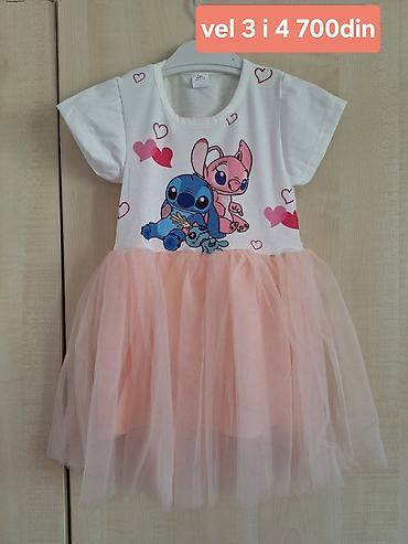 uniqlo majice: Dečija haljina sa karakterima Stitch i Angel. Gornji deo je beli — 2