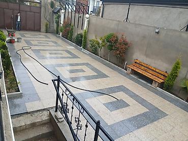 Sahə abadlaşdırma və səki daşı döşəmə xidməti - Həyət, həyət yolu və