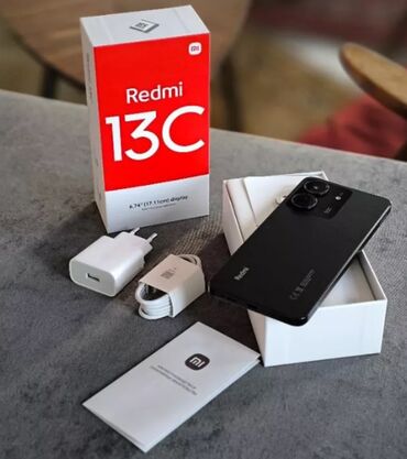 наушники для игр: Xiaomi, Redmi 13C, Жаңы, 256 ГБ, түсү - Кара, 2 SIM