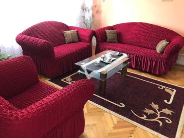 Posteljina: Prekrivači za trosed,dvosed i fotelju sa karnerima Cena kompleta 4600 — 2