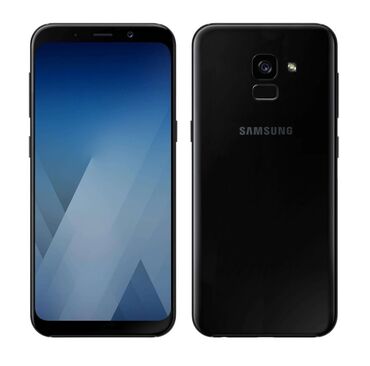 чехол для телефона на руку: Samsung Galaxy A8, Б/у, 32 ГБ, цвет - Черный, 2 SIM