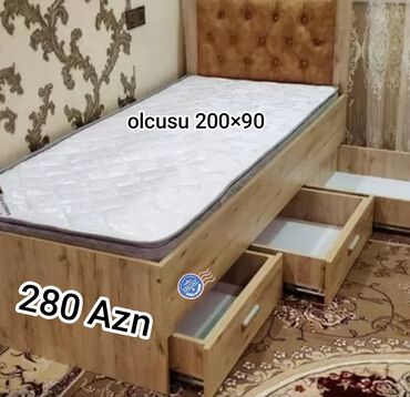 Yataq otağı dəstləri: Təknəfərlik çarpayı, 2 tumba — 6