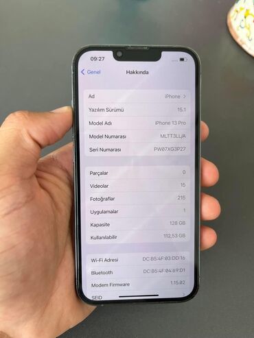 iphone 13 pro islenmis: IPhone 13 Pro, 128 GB, Sierra Blue, Face ID