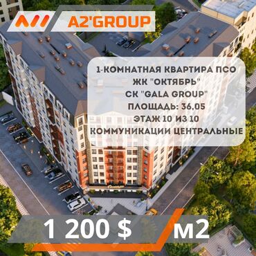 вторичное жилье: 1 комната, 36 м², Элитка, 10 этаж, ПСО (под самоотделку)