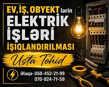 мастер ремонт квартир: Ev, iş və obyektlər üçün elektrik işləri və işıqlandırma xidməti — 1