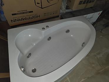 caquzi: Hidromasajlı akril vanna - Oval dizayn, 1 nəfərlik rahat qəlib - — 1